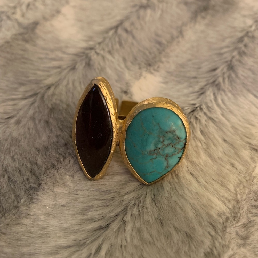 Adjustable Gold Double Ring